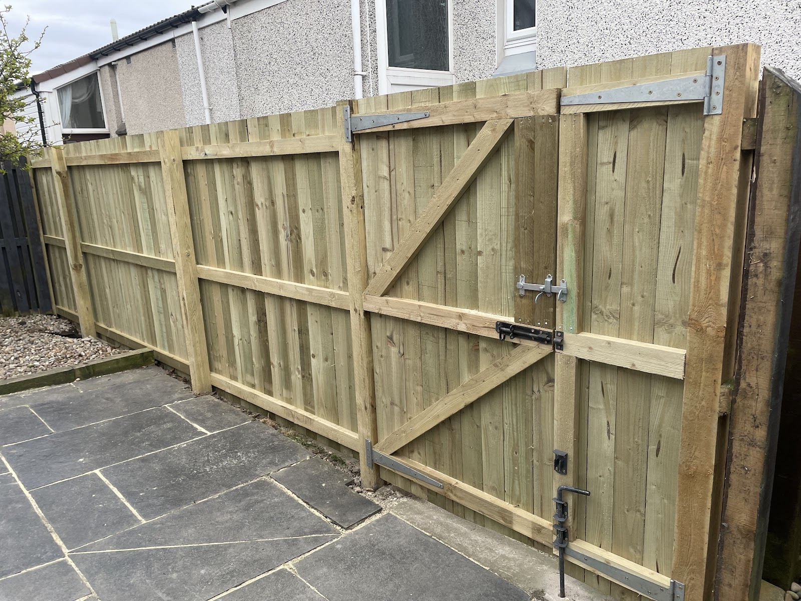 Timber fence and matching double gate